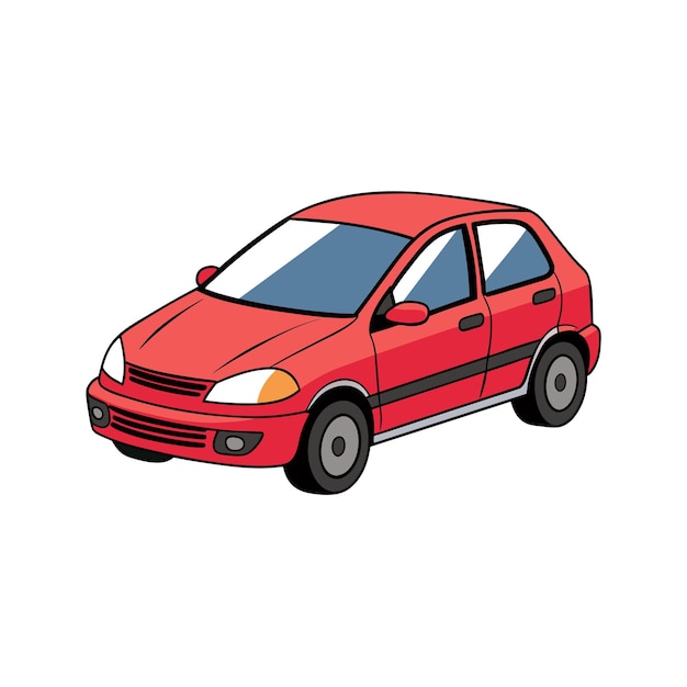 Concepto realista de ilustración vectorial de vehículos de automóviles
