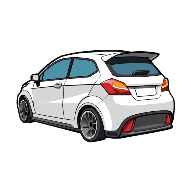 Concepto realista de ilustración vectorial de vehículos de automóviles