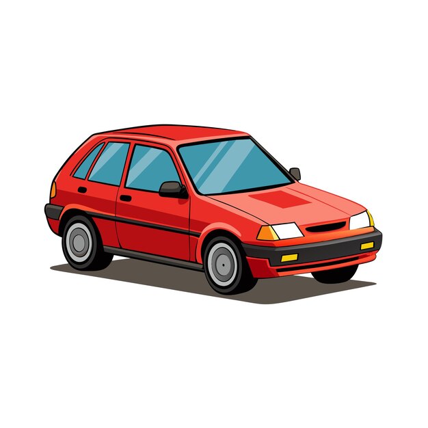 Concepto realista de ilustración vectorial de vehículos de automóviles