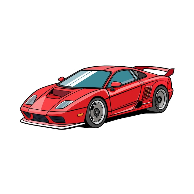 Concepto realista de ilustración vectorial de vehículos de automóviles