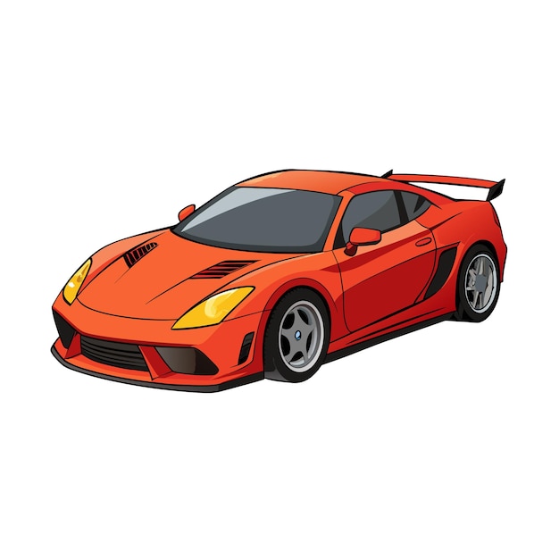 Concepto realista de ilustración vectorial de vehículos de automóviles