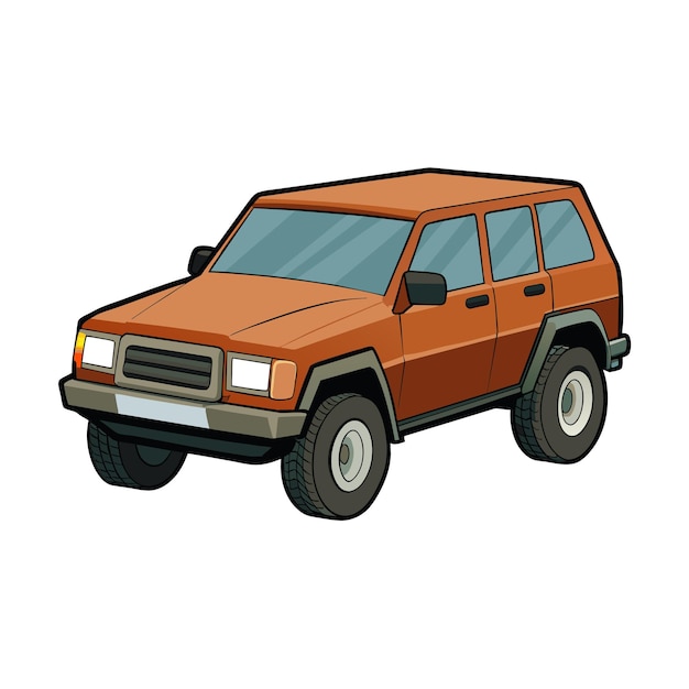 Concepto realista de ilustración vectorial de vehículos de automóviles