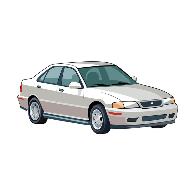Concepto realista de ilustración vectorial de vehículos de automóviles