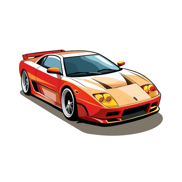 Concepto realista de ilustración vectorial de vehículos de automóviles