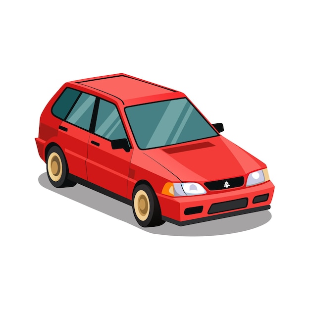 Concepto realista de ilustración vectorial de vehículos de automóviles
