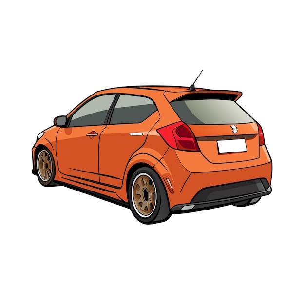 Concepto realista de ilustración vectorial de vehículos de automóviles
