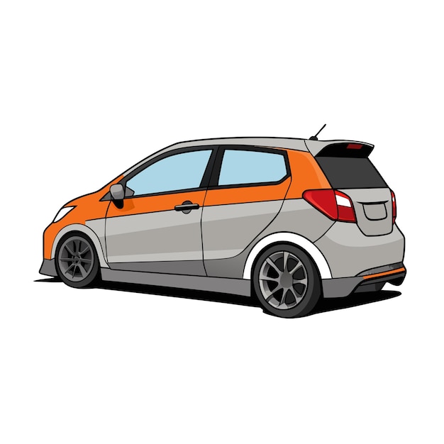 Concepto realista de ilustración vectorial de vehículos de automóviles