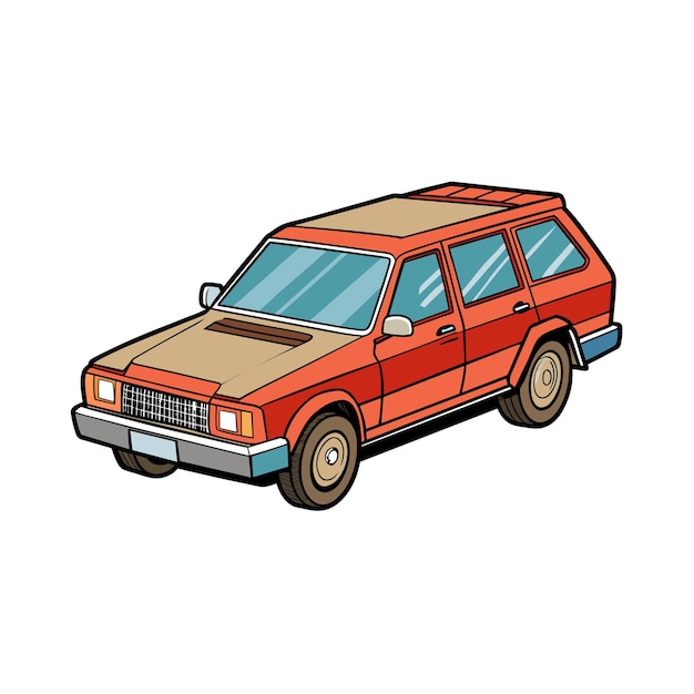 Concepto realista de ilustración vectorial de vehículos de automóviles