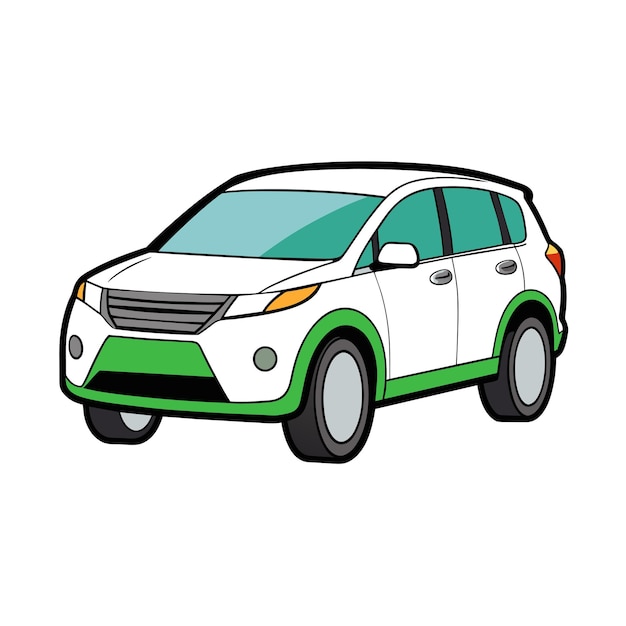 Concepto realista de ilustración vectorial de vehículos de automóviles