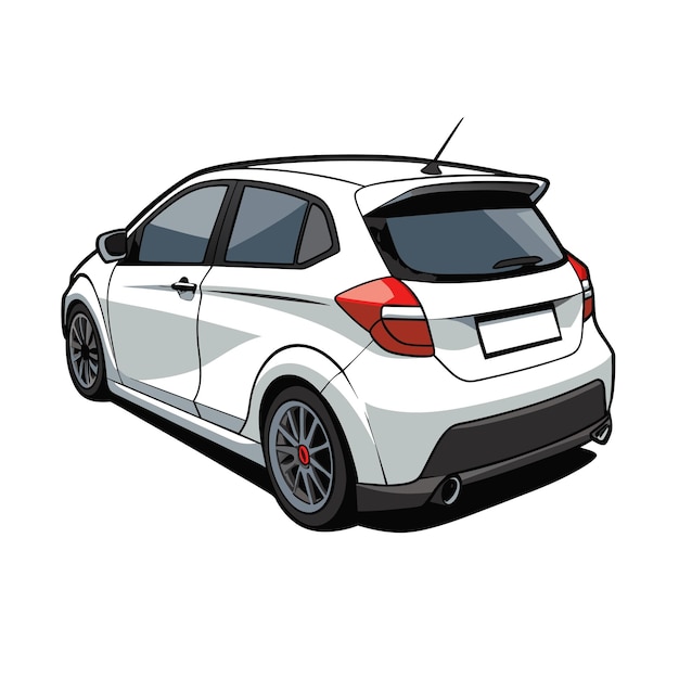 Concepto realista de ilustración vectorial de vehículos de automóviles
