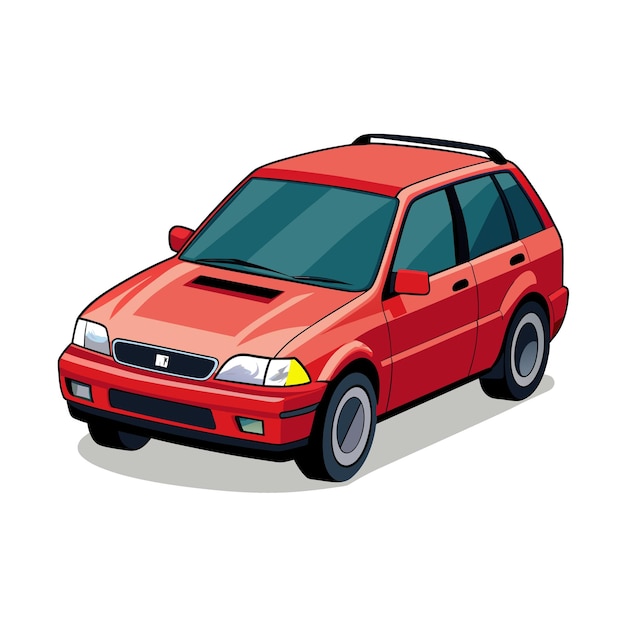 Concepto realista de ilustración vectorial de vehículos de automóviles