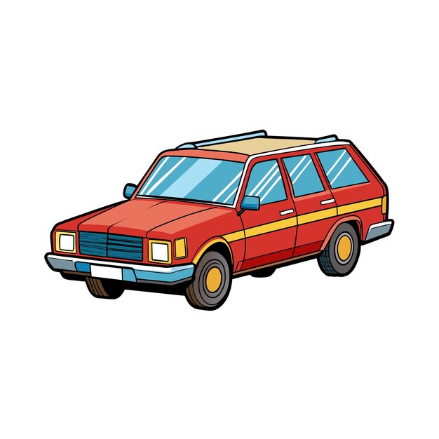 Concepto realista de ilustración vectorial de vehículos de automóviles