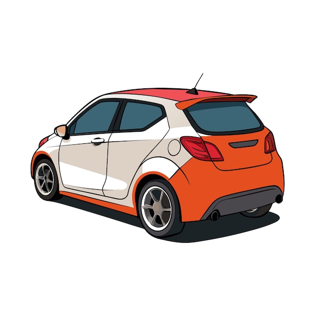 Concepto realista de ilustración vectorial de vehículos de automóviles
