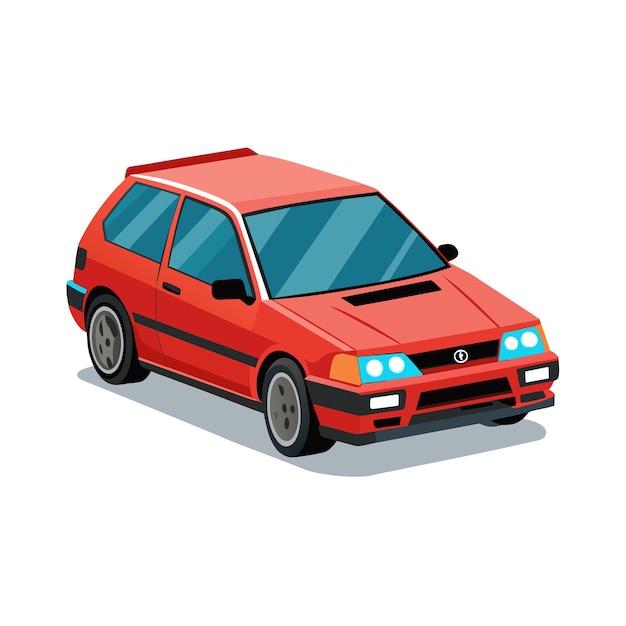 Concepto realista de ilustración vectorial de vehículos de automóviles