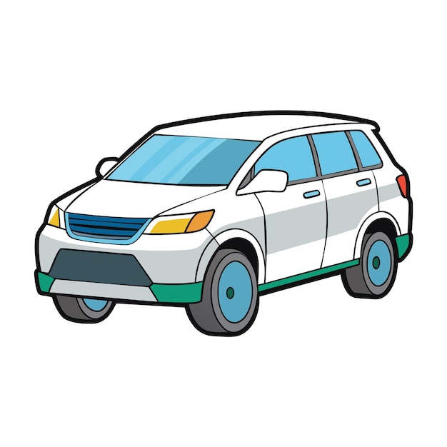 Concepto realista de ilustración vectorial de vehículos de automóviles