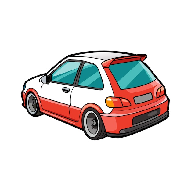 Concepto realista de ilustración vectorial de vehículos de automóviles