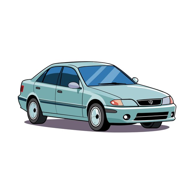 Concepto realista de ilustración vectorial de vehículos de automóviles