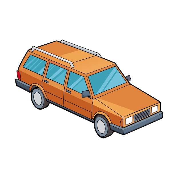 Concepto realista de ilustración vectorial de vehículos de automóviles