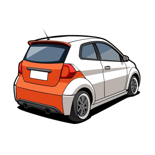 Concepto realista de ilustración vectorial de vehículos de automóviles
