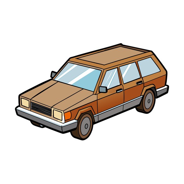 Concepto realista de ilustración vectorial de vehículos de automóviles