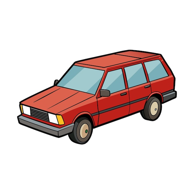 Concepto realista de ilustración vectorial de vehículos de automóviles