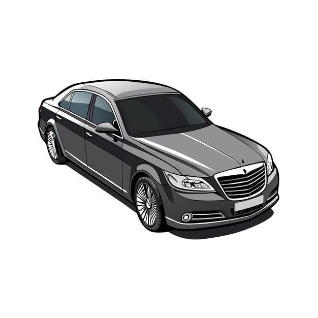 Concepto realista de ilustración vectorial de vehículos de automóviles