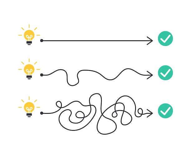 Vector el concepto de realizar una idea.