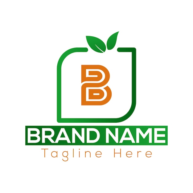 Concepto de reciclaje ecológico Vector humano Logotipo abstracto de la naturaleza Diseño del logotipo B
