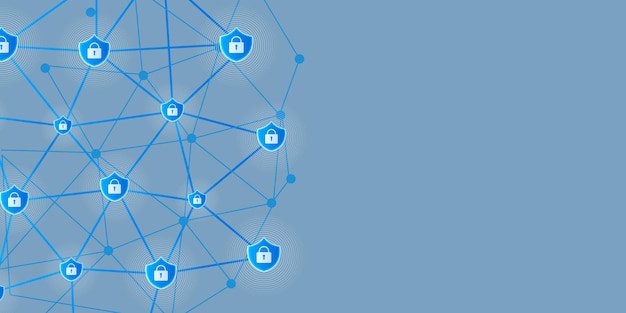 concepto de red de conexión de ciberseguridad empresarial Vector