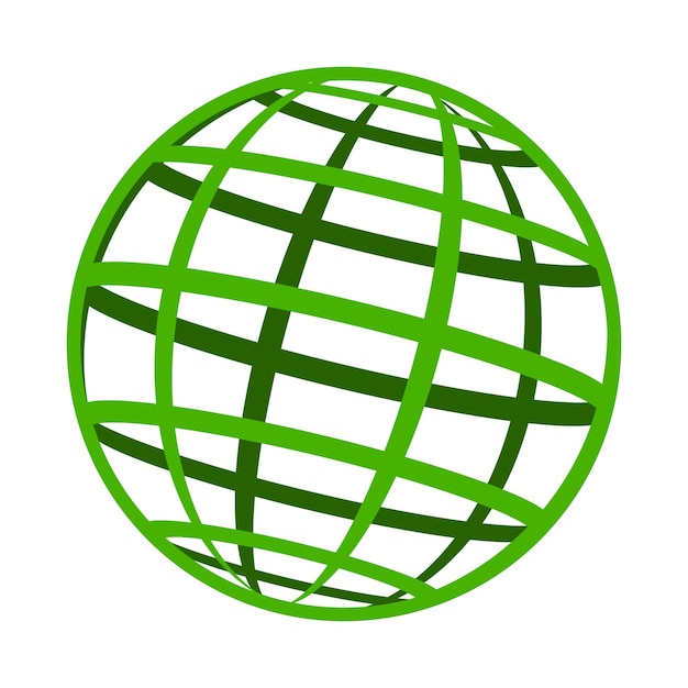 Concepto de red global mundial interconectada de red verde