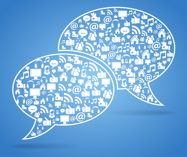 Concepto de las redes sociales