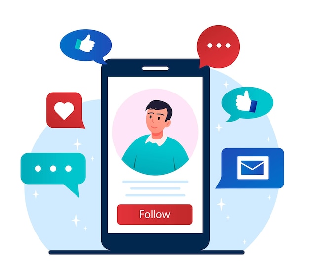 Concepto de las redes sociales