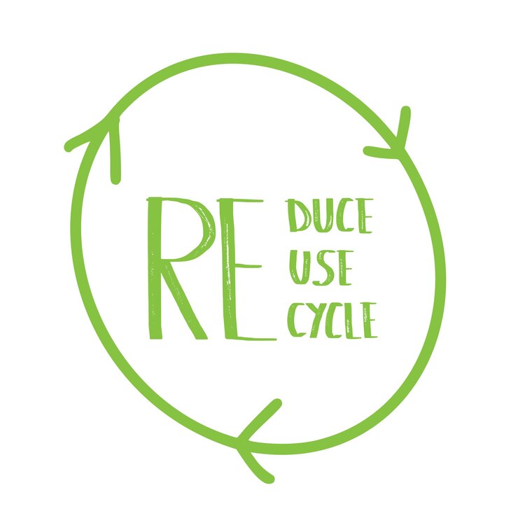 Vector concepto de reducción de la reutilización y el reciclaje diseño vectorial