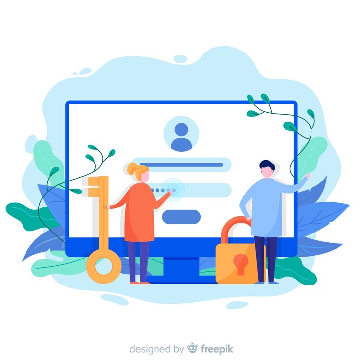 Vector concepto de registro online