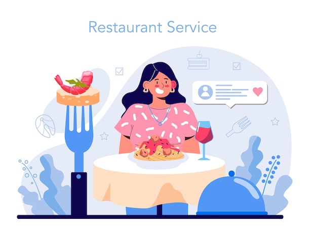 Vector concepto de restaurante empleados de café y personas de administración que tienen