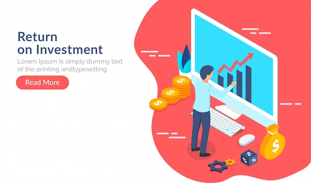 Concepto de retorno de la inversión (ROI).