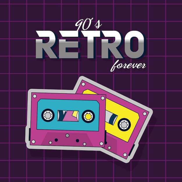 Concepto retro de los 90