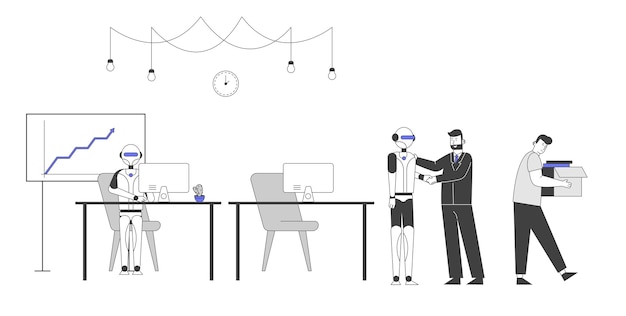 Concepto de robot humano Vs.