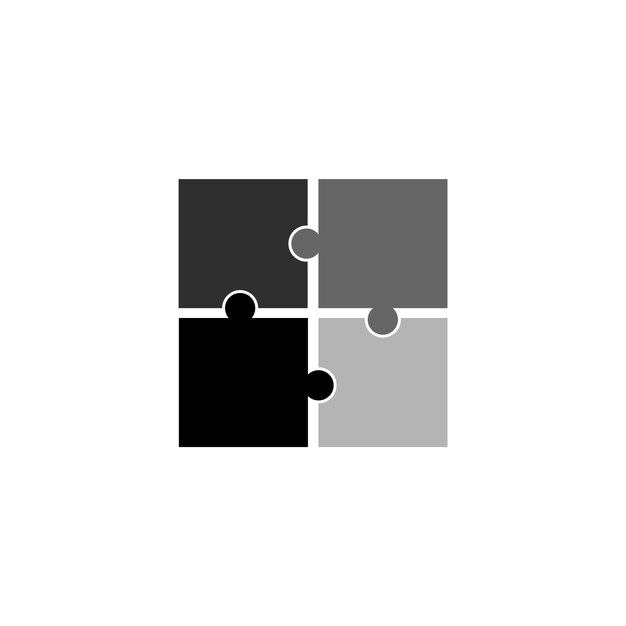 Concepto de rompecabezas vectorial icono de color o elemento de logotipo