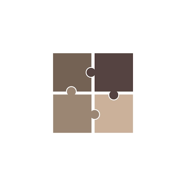 Concepto de rompecabezas vectorial icono de color o elemento de logotipo