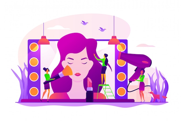 Concepto de salón de belleza.