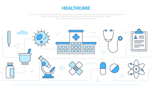 Concepto de salud con colección de conjunto de ilustraciones como registro médico de hospital y personas