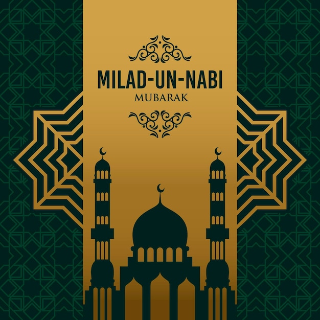 Concepto de saludo milad un nabi