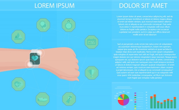 Concepto de seguimiento de fitness SmartWatch
