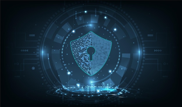 Concepto de seguridad cibernética y protección de la red de Internet Ataque de virus de protección informática