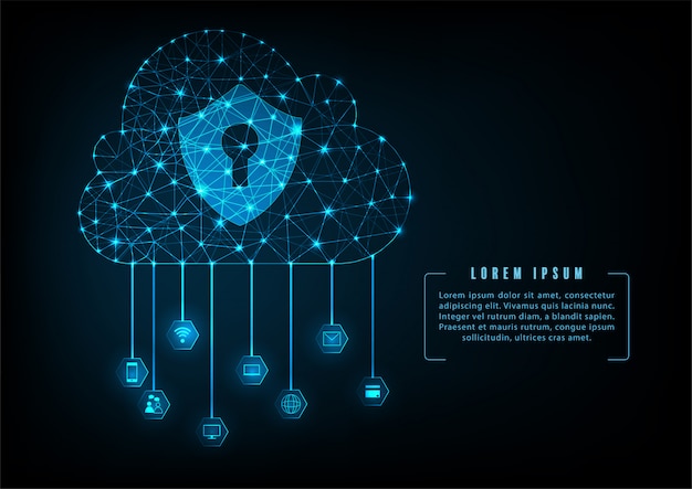 Concepto de seguridad de datos en la nube.