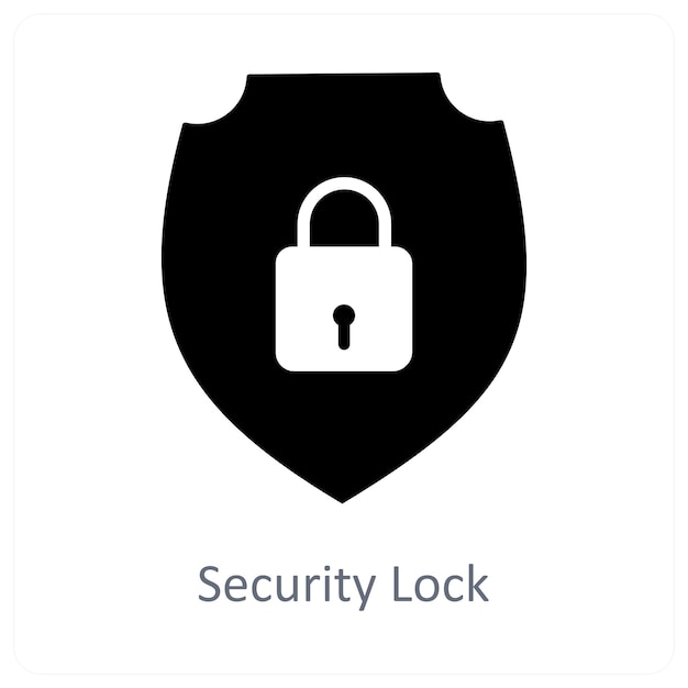 Concepto de seguridad y icono bloqueado
