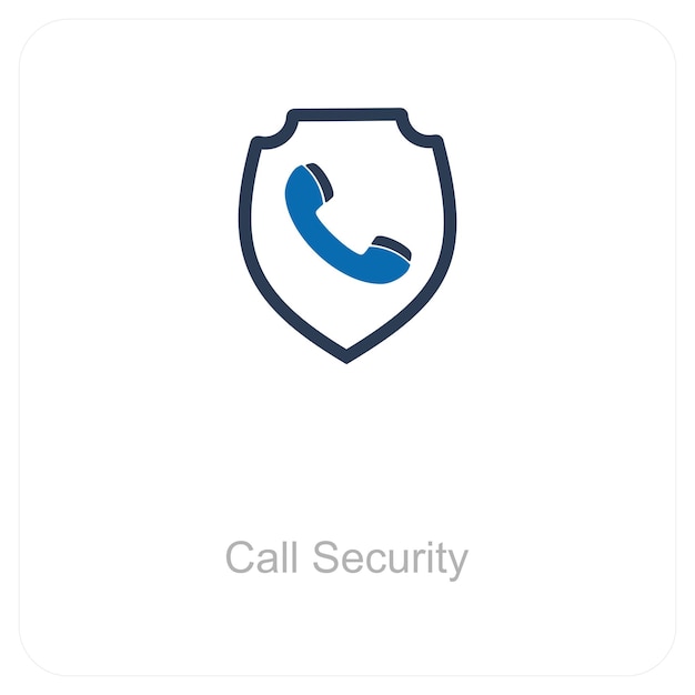 Concepto de seguridad de llamadas e icono de llamadas