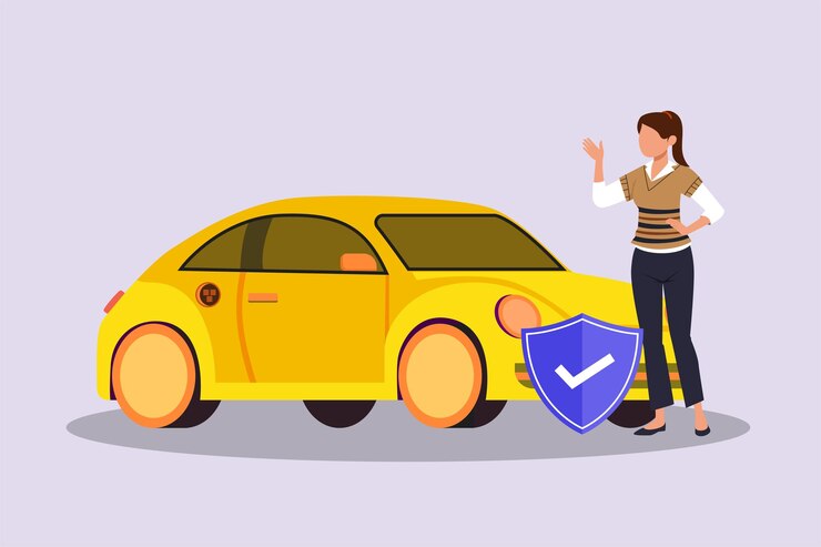 Vector concepto de seguridad y transporte ilustración vectorial plana de color aislada