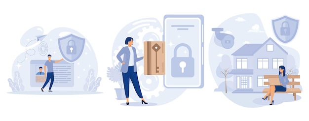 Concepto de seguridad y verificación de identidad Sistema de apertura electrónica de tarjeta de identificación inteligente